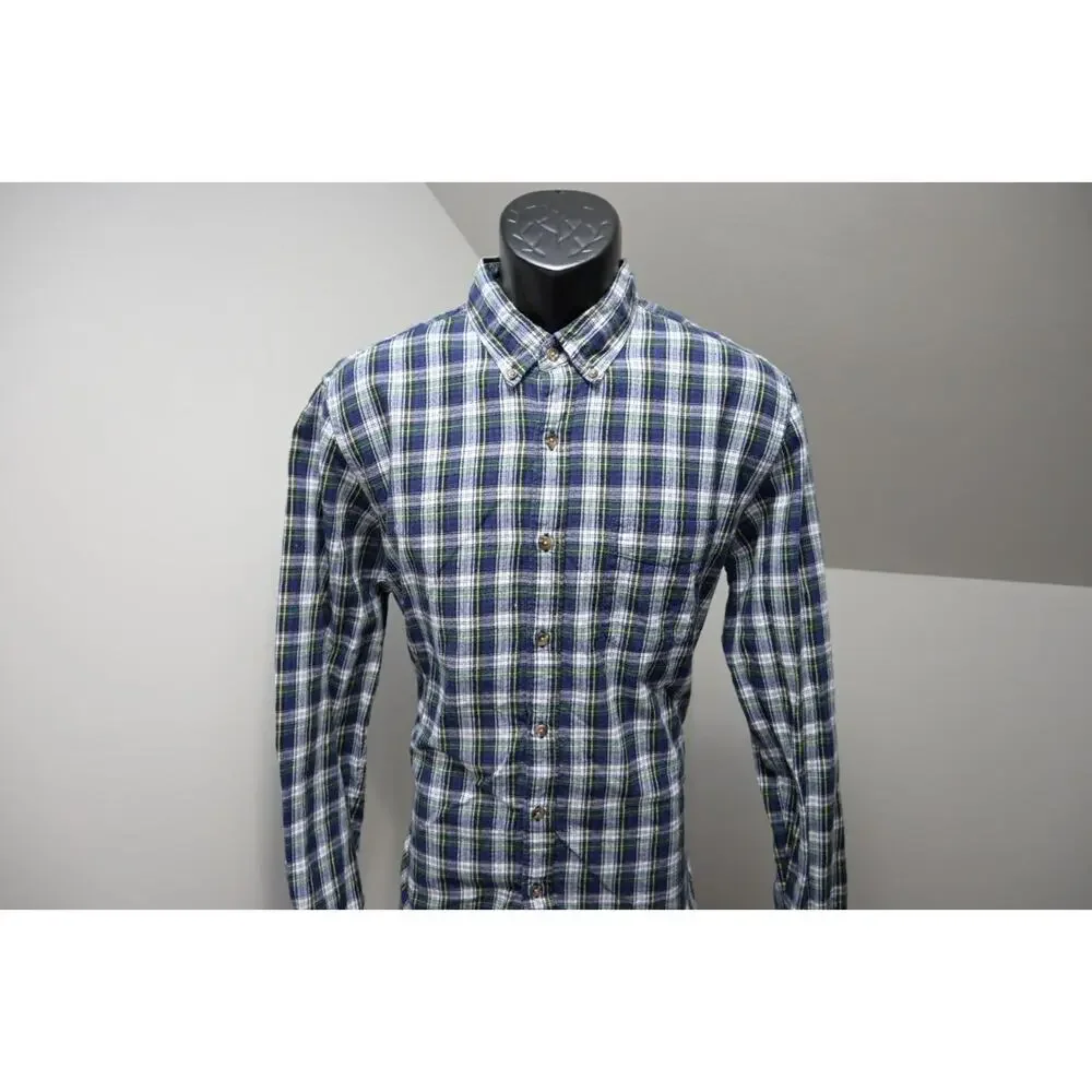J Crew‎ Button Up Dress Shirt Rugged Plaid Casual Long Sleeve Mens Size Large